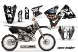 Dirt Bike Decal Graphic Kit Wrap For KTM EXC 200-520 MXC 200-300 2001-2002 HATTER WHITE BLACK