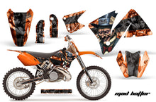 Load image into Gallery viewer, Dirt Bike Decal Graphic Kit Wrap For KTM EXC 200-520 MXC 200-300 2001-2002 HATTER BLACK ORANGE-atv motorcycle utv parts accessories gear helmets jackets gloves pantsAll Terrain Depot
