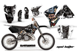 Dirt Bike Decal Graphic Kit Wrap For KTM EXC 200-520 MXC 200-300 2001-2002 HATTER BLACK WHITE