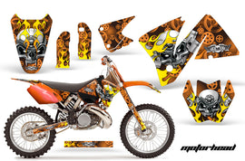Dirt Bike Decal Graphic Kit Wrap For KTM EXC 200-520 MXC 200-300 2001-2002 MOTORHEAD ORANGE-atv motorcycle utv parts accessories gear helmets jackets gloves pantsAll Terrain Depot