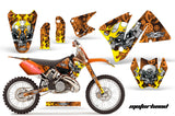 Dirt Bike Decal Graphic Kit Wrap For KTM EXC 200-520 MXC 200-300 2001-2002 MOTORHEAD ORANGE