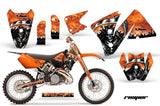 Dirt Bike Decal Graphic Kit Wrap For KTM EXC 200-520 MXC 200-300 2001-2002 REAPER ORANGE