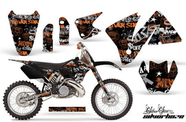 Dirt Bike Decal Graphic Kit Wrap For KTM EXC 200-520 MXC 200-300 2001-2002 SSSH ORANGE BLACK-atv motorcycle utv parts accessories gear helmets jackets gloves pantsAll Terrain Depot