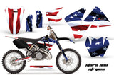 Dirt Bike Decal Graphic Kit Wrap For KTM EXC 200-520 MXC 200-300 2001-2002 USA FLAG