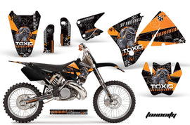 Dirt Bike Decal Graphic Kit Wrap For KTM EXC 200-520 MXC 200-300 2001-2002 TOXIC ORANGE BLACK-atv motorcycle utv parts accessories gear helmets jackets gloves pantsAll Terrain Depot