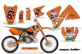 Dirt Bike Decal Graphic Kit Wrap For KTM EXC 200-520 MXC 200-300 2001-2002 VEGAS ORANGE