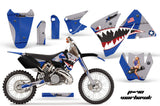 Dirt Bike Decal Graphic Kit Wrap For KTM EXC 200-520 MXC 200-300 2001-2002 WARHAWK BLUE