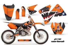 Dirt Bike Decal Graphic Kit Wrap For KTM EXC 200-520 MXC 200-300 2001-2002 WARHAWK ORANGE-atv motorcycle utv parts accessories gear helmets jackets gloves pantsAll Terrain Depot