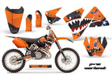 Dirt Bike Decal Graphic Kit Wrap For KTM EXC 200-520 MXC 200-300 2001-2002 WARHAWK ORANGE