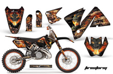 Load image into Gallery viewer, Graphics Kit Decal Wrap + # Plates For KTM EXC 200-520 MXC 200-300 2001-2002 FIRESTORM BLACK-atv motorcycle utv parts accessories gear helmets jackets gloves pantsAll Terrain Depot