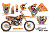 Graphics Kit Decal Wrap + # Plates For KTM EXC 200-520 MXC 200-300 2001-2002 EDHLK ORANGE