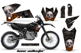 Dirt Bike Decal Graphic Kit Wrap For KTM EXC/SX/MXC/SMR/XCF-W 2005-2007 BONES BLACK-atv motorcycle utv parts accessories gear helmets jackets gloves pantsAll Terrain Depot