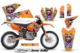 Dirt Bike Decal Graphic Kit Wrap For KTM EXC/SX/MXC/SMR/XCF-W 2005-2007 EDHLK ORANGE-atv motorcycle utv parts accessories gear helmets jackets gloves pantsAll Terrain Depot