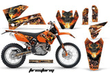 Dirt Bike Decal Graphic Kit Wrap For KTM EXC/SX/MXC/SMR/XCF-W 2005-2007 FIRESTORM ORANGE