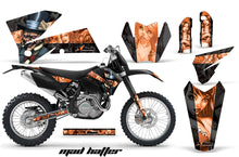 Load image into Gallery viewer, Dirt Bike Decal Graphic Kit Wrap For KTM EXC/SX/MXC/SMR/XCF-W 2005-2007 HATTER ORANGE BLACK-atv motorcycle utv parts accessories gear helmets jackets gloves pantsAll Terrain Depot