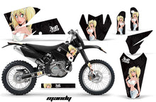 Load image into Gallery viewer, Dirt Bike Decal Graphic Kit Wrap For KTM EXC/SX/MXC/SMR/XCF-W 2005-2007 MANDY BLACK WHITE-atv motorcycle utv parts accessories gear helmets jackets gloves pantsAll Terrain Depot