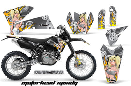 Dirt Bike Decal Graphic Kit Wrap For KTM EXC/SX/MXC/SMR/XCF-W 2005-2007 MOTO MANDY SILVER-atv motorcycle utv parts accessories gear helmets jackets gloves pantsAll Terrain Depot