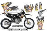 Dirt Bike Decal Graphic Kit Wrap For KTM EXC/SX/MXC/SMR/XCF-W 2005-2007 MOTO MANDY SILVER