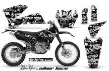 Load image into Gallery viewer, Dirt Bike Decal Graphic Kit Wrap For KTM EXC/SX/MXC/SMR/XCF-W 2005-2007 SSSH WHITE BLACK-atv motorcycle utv parts accessories gear helmets jackets gloves pantsAll Terrain Depot
