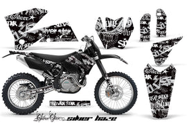 Dirt Bike Decal Graphic Kit Wrap For KTM EXC/SX/MXC/SMR/XCF-W 2005-2007 SSSH WHITE BLACK-atv motorcycle utv parts accessories gear helmets jackets gloves pantsAll Terrain Depot