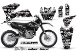 Dirt Bike Decal Graphic Kit Wrap For KTM EXC/SX/MXC/SMR/XCF-W 2005-2007 SSSH WHITE BLACK