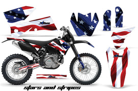 Dirt Bike Decal Graphic Kit Wrap For KTM EXC/SX/MXC/SMR/XCF-W 2005-2007 USA FLAG-atv motorcycle utv parts accessories gear helmets jackets gloves pantsAll Terrain Depot