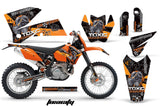 Dirt Bike Decal Graphic Kit Wrap For KTM EXC/SX/MXC/SMR/XCF-W 2005-2007 TOXIC ORANGE BLACK