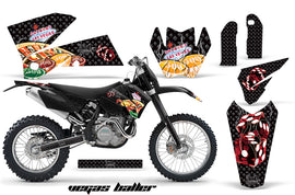 Dirt Bike Decal Graphic Kit Wrap For KTM EXC/SX/MXC/SMR/XCF-W 2005-2007 VEGAS BLACK-atv motorcycle utv parts accessories gear helmets jackets gloves pantsAll Terrain Depot