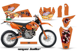 Dirt Bike Decal Graphic Kit Wrap For KTM EXC/SX/MXC/SMR/XCF-W 2005-2007 VEGAS ORANGE-atv motorcycle utv parts accessories gear helmets jackets gloves pantsAll Terrain Depot