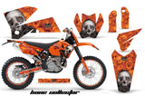 Graphics Kit Decal Wrap For KTM EXC/SX/MXC/SMR/XCF-W 2005-2007 BONES ORANGE