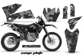Graphics Kit Decal Wrap For KTM EXC/SX/MXC/SMR/XCF-W 2005-2007 CAMOPLATE BLACK-atv motorcycle utv parts accessories gear helmets jackets gloves pantsAll Terrain Depot