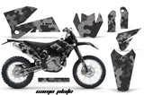 Graphics Kit Decal Wrap For KTM EXC/SX/MXC/SMR/XCF-W 2005-2007 CAMOPLATE BLACK