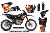 Graphics Kit Decal Wrap For KTM EXC/SX/MXC/SMR/XCF-W 2005-2007 CHECKERED BLACK ORANGE