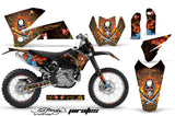 Graphics Kit Decal Wrap For KTM EXC/SX/MXC/SMR/XCF-W 2005-2007 EDHP ORANGE