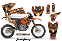 Load image into Gallery viewer, Graphics Kit Decal Wrap For KTM EXC/SX/MXC/SMR/XCF-W 2005-2007 FIRESTORM BLACK-atv motorcycle utv parts accessories gear helmets jackets gloves pantsAll Terrain Depot