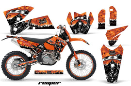 Graphics Kit Decal Wrap For KTM EXC/SX/MXC/SMR/XCF-W 2005-2007 REAPER ORANGE-atv motorcycle utv parts accessories gear helmets jackets gloves pantsAll Terrain Depot