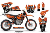 Graphics Kit Decal Wrap For KTM EXC/SX/MXC/SMR/XCF-W 2005-2007 REAPER ORANGE