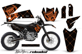 Graphics Kit Decal Wrap For KTM EXC/SX/MXC/SMR/XCF-W 2005-2007 RELOADED ORANGE BLACK-atv motorcycle utv parts accessories gear helmets jackets gloves pantsAll Terrain Depot