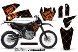 Graphics Kit Decal Wrap For KTM EXC/SX/MXC/SMR/XCF-W 2005-2007 RELOADED ORANGE BLACK