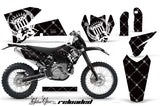Graphics Kit Decal Wrap For KTM EXC/SX/MXC/SMR/XCF-W 2005-2007 RELOADED WHITE BLACK