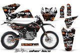 Graphics Kit Decal Wrap For KTM EXC/SX/MXC/SMR/XCF-W 2005-2007 SSSH ORANGE BLACK