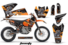 Graphics Kit Decal Wrap For KTM EXC/SX/MXC/SMR/XCF-W 2005-2007 TOXIC ORANGE BLACK-atv motorcycle utv parts accessories gear helmets jackets gloves pantsAll Terrain Depot