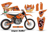 Graphics Kit Decal Wrap For KTM EXC/SX/MXC/SMR/XCF-W 2005-2007 VEGAS ORANGE