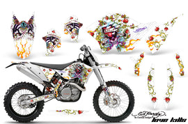 Dirt Bike Graphics Kit Decal Wrap For KTM SX/XCR-W/EXC/XC/XC-W/XCF-W 2007-2011 EDHLK WHITE-atv motorcycle utv parts accessories gear helmets jackets gloves pantsAll Terrain Depot