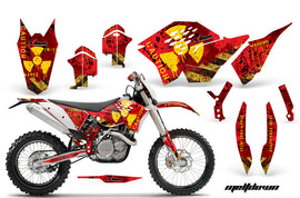 Dirt Bike Graphics Kit Decal Wrap For KTM SX/XCR-W/EXC/XC/XC-W/XCF-W 2007-2011 MELTDOWN RED YELLOW-atv motorcycle utv parts accessories gear helmets jackets gloves pantsAll Terrain Depot