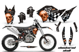Dirt Bike Graphics Kit Decal Wrap For KTM SX/XCR-W/EXC/XC/XC-W/XCF-W 2007-2011 CHECKERED ORANGE BLACK