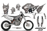 Dirt Bike Graphics Kit Decal Wrap For KTM SX/XCR-W/EXC/XC/XC-W/XCF-W 2007-2011 CHECKERED SILVER