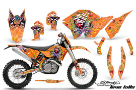 Dirt Bike Graphics Kit Decal Wrap For KTM SX/XCR-W/EXC/XC/XC-W/XCF-W 2007-2011 EDHLK ORANGE-atv motorcycle utv parts accessories gear helmets jackets gloves pantsAll Terrain Depot