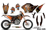 Dirt Bike Graphics Kit Decal Wrap For KTM SX/XCR-W/EXC/XC/XC-W/XCF-W 2007-2011 EDHP ORANGE