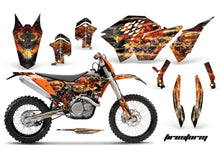 Load image into Gallery viewer, Dirt Bike Graphics Kit Decal Wrap For KTM SX/XCR-W/EXC/XC/XC-W/XCF-W 2007-2011 FIRESTORM BLACK-atv motorcycle utv parts accessories gear helmets jackets gloves pantsAll Terrain Depot